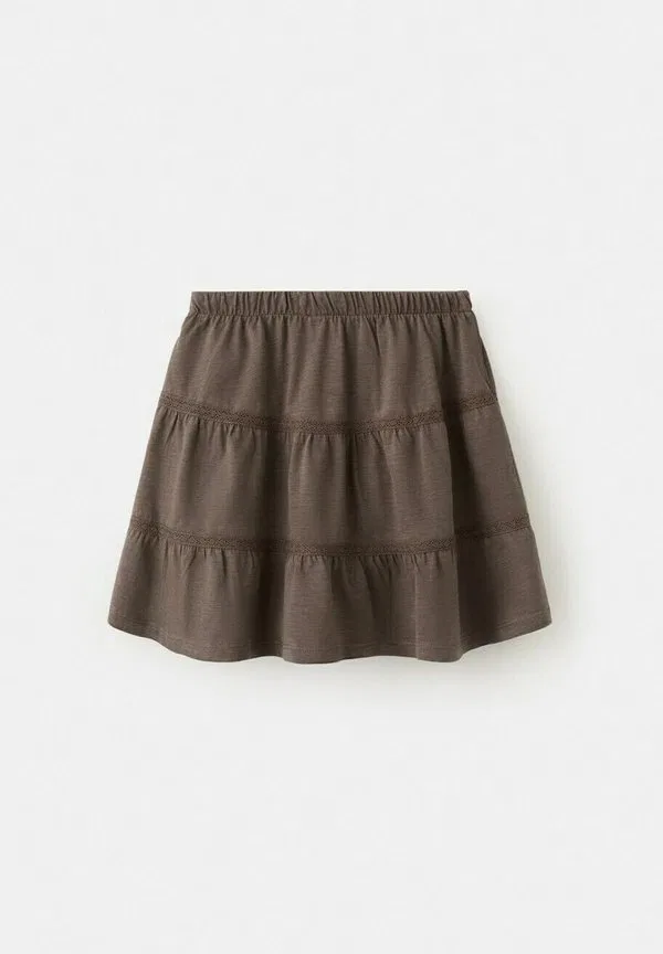 Детская юбка а-силуэта Mango Kids, Brown — фото 3