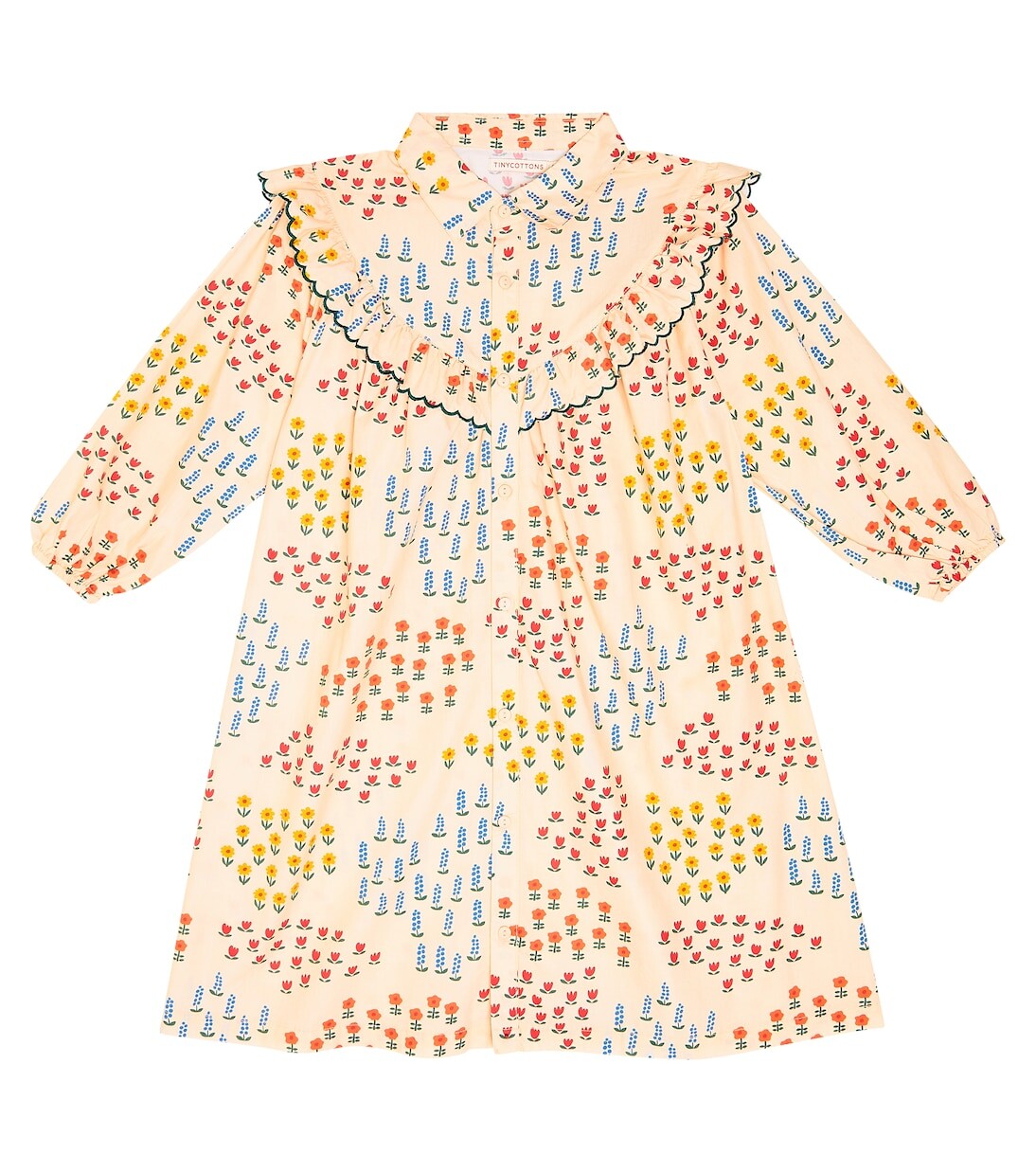

Платье из садового хлопкового поплина Tinycottons, мультиколор