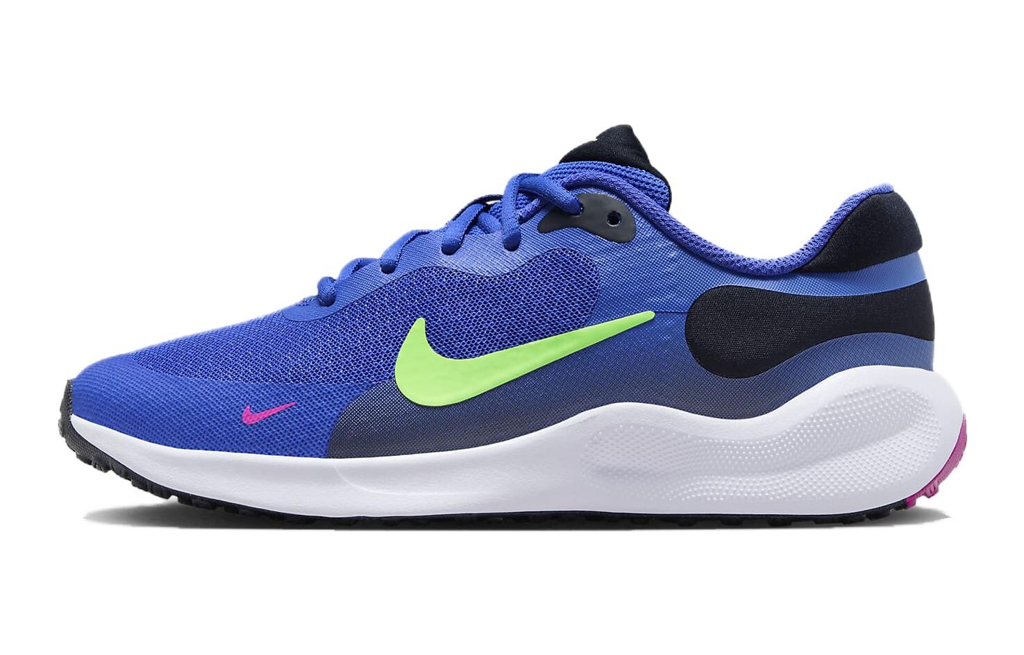 

Кроссовки Nike Revolution 7 GS 'Ultramarine Lime Blast', синий