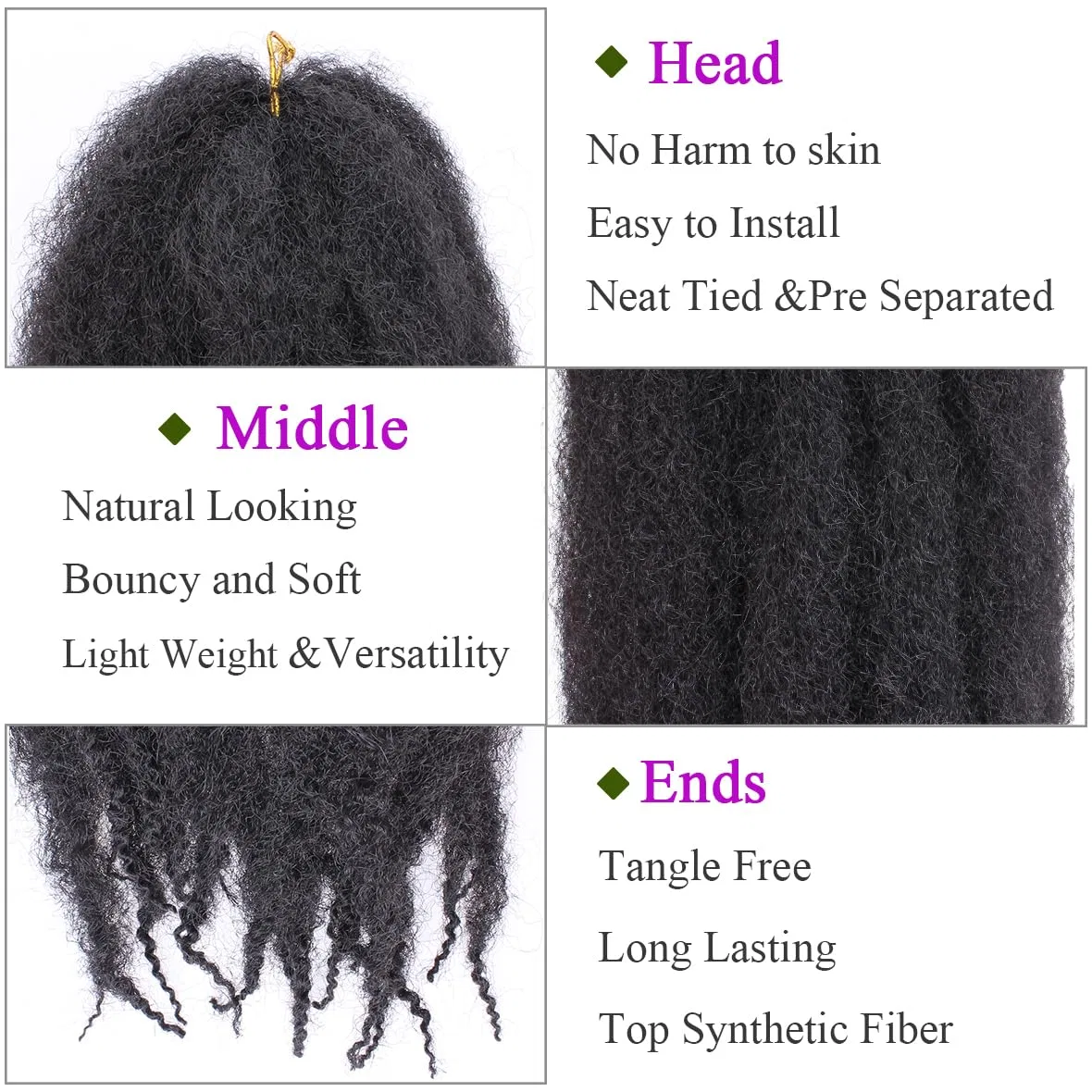 Искусственные волосы для плетения «Marley Twist Braiding Hair» от kachanaa Kachanaa, 4# — фото 4