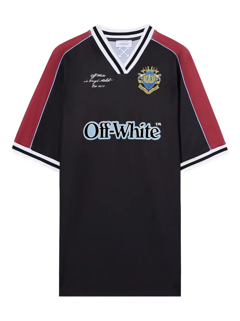 

Мини-платье для футбола с V-образным вырезом Off-White, черный