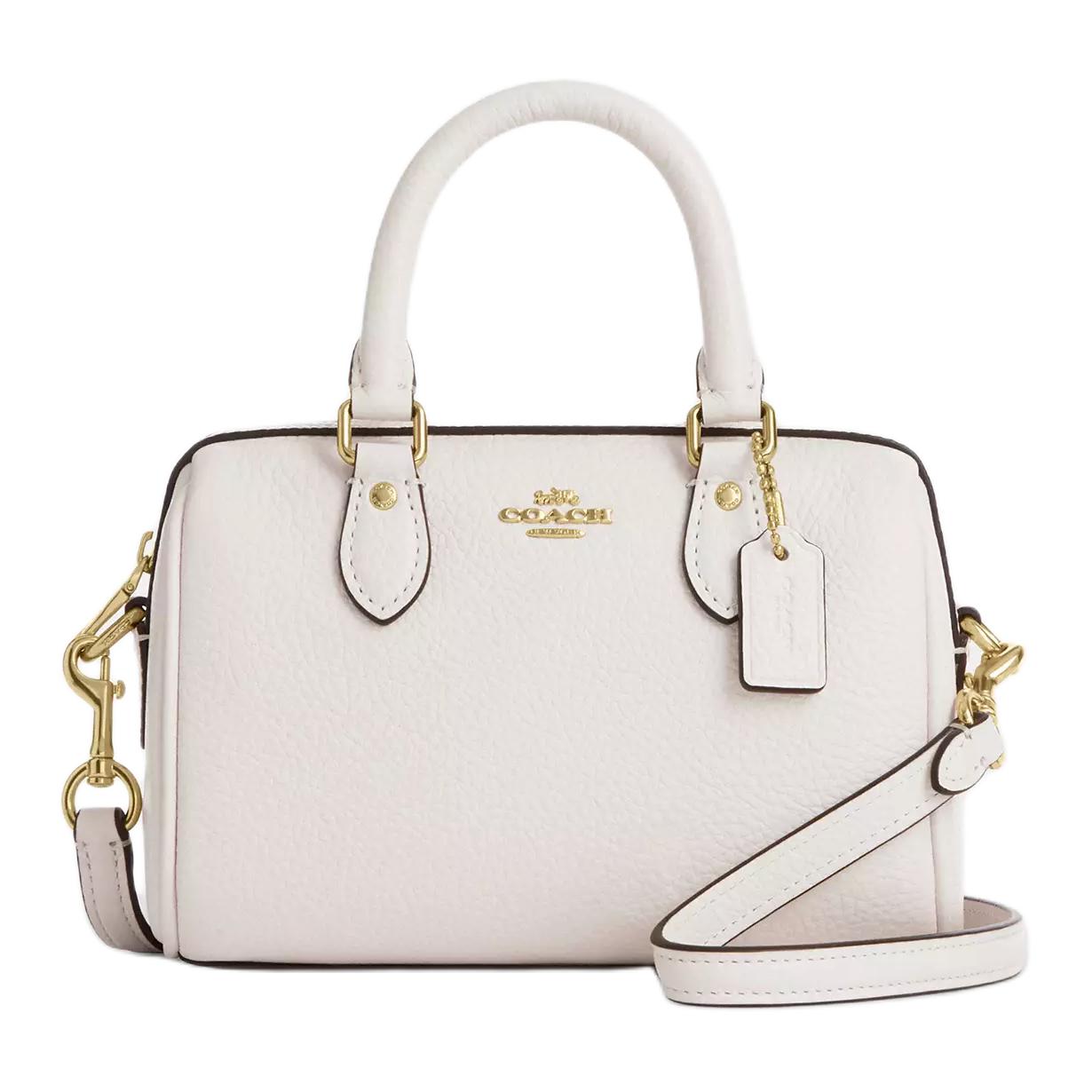 

COACH Rowan Pebble Leather Shoulder Bag, Crossbody Bag, Handbag Small Women's White