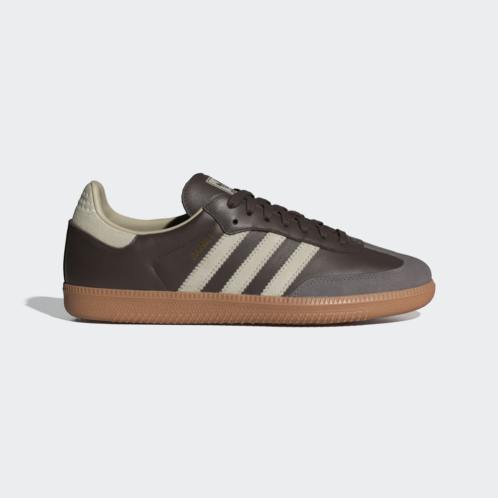 

Кроссовки Adidas Samba OG Shoes, цвет Brown/Putty Grey/Gold Metallic