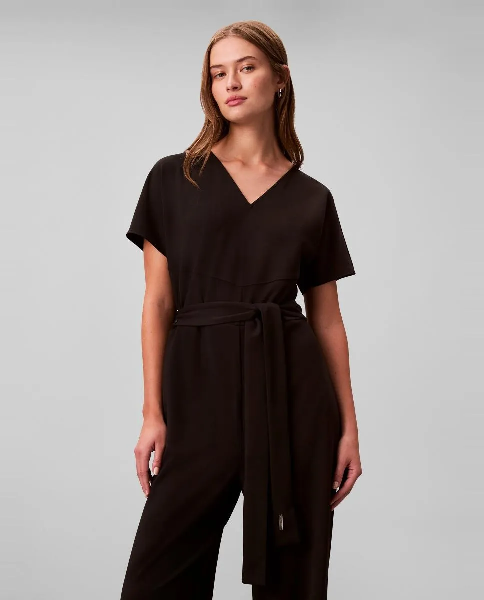 

Женский комбинезон из крепа Calvin Klein, черный