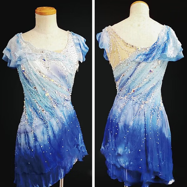 

HEAD Performance Skirt Customized фигурное катание костюм для женщин, ледовое шоу, фигурное катание костюм, юбка для выступлений, размер XS
