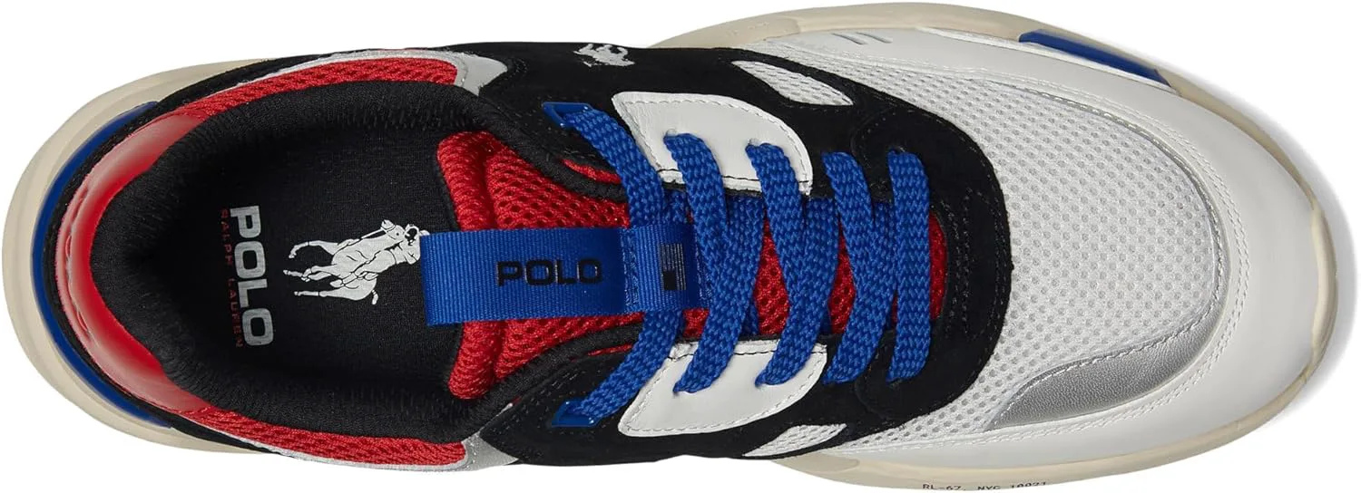 Мужские кроссовки Polo Ralph Lauren из замши и вельвета, черный/красный
