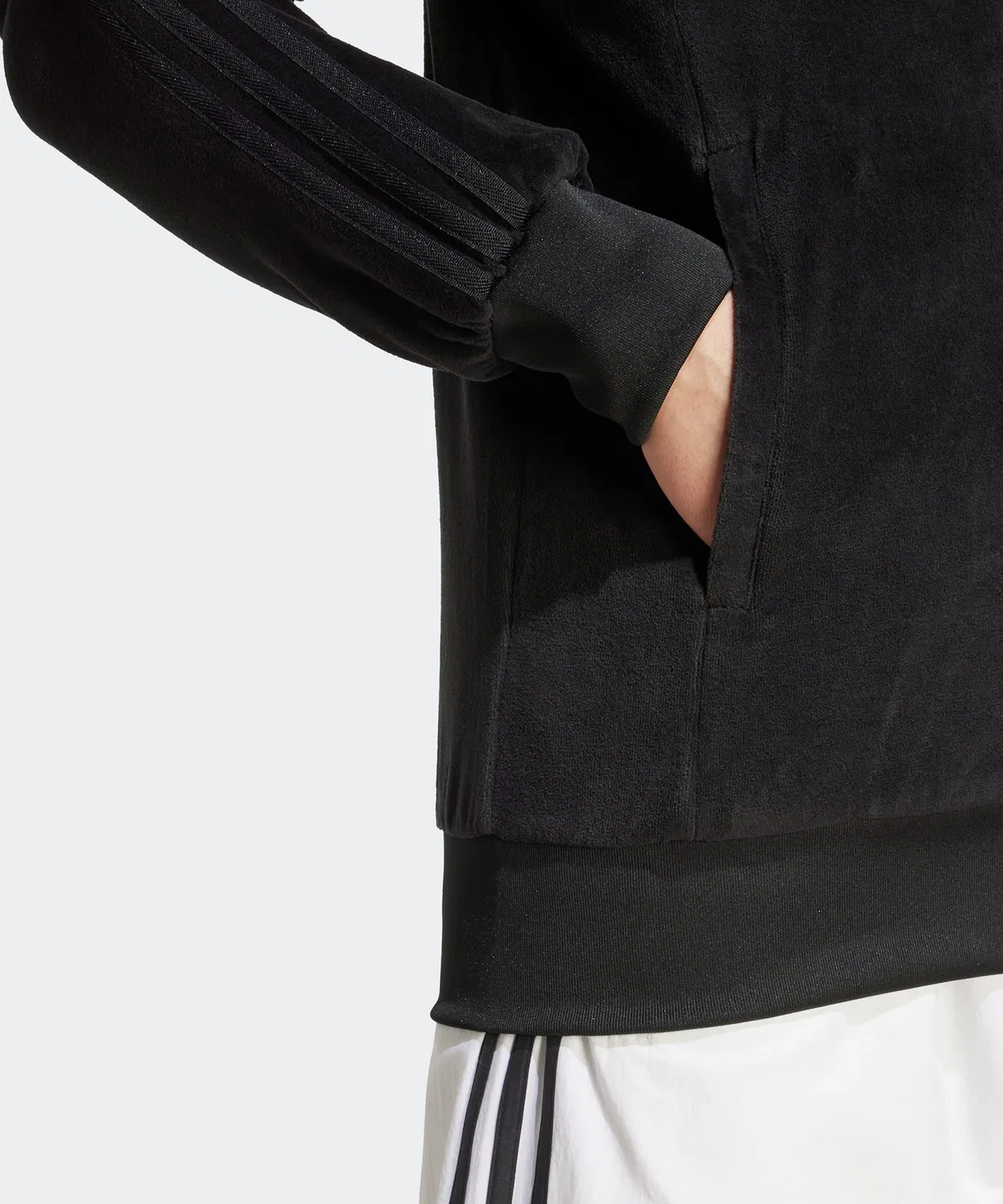 Трек-топ adidas VELOUR SST TT из велюра зеленый — фото 4
