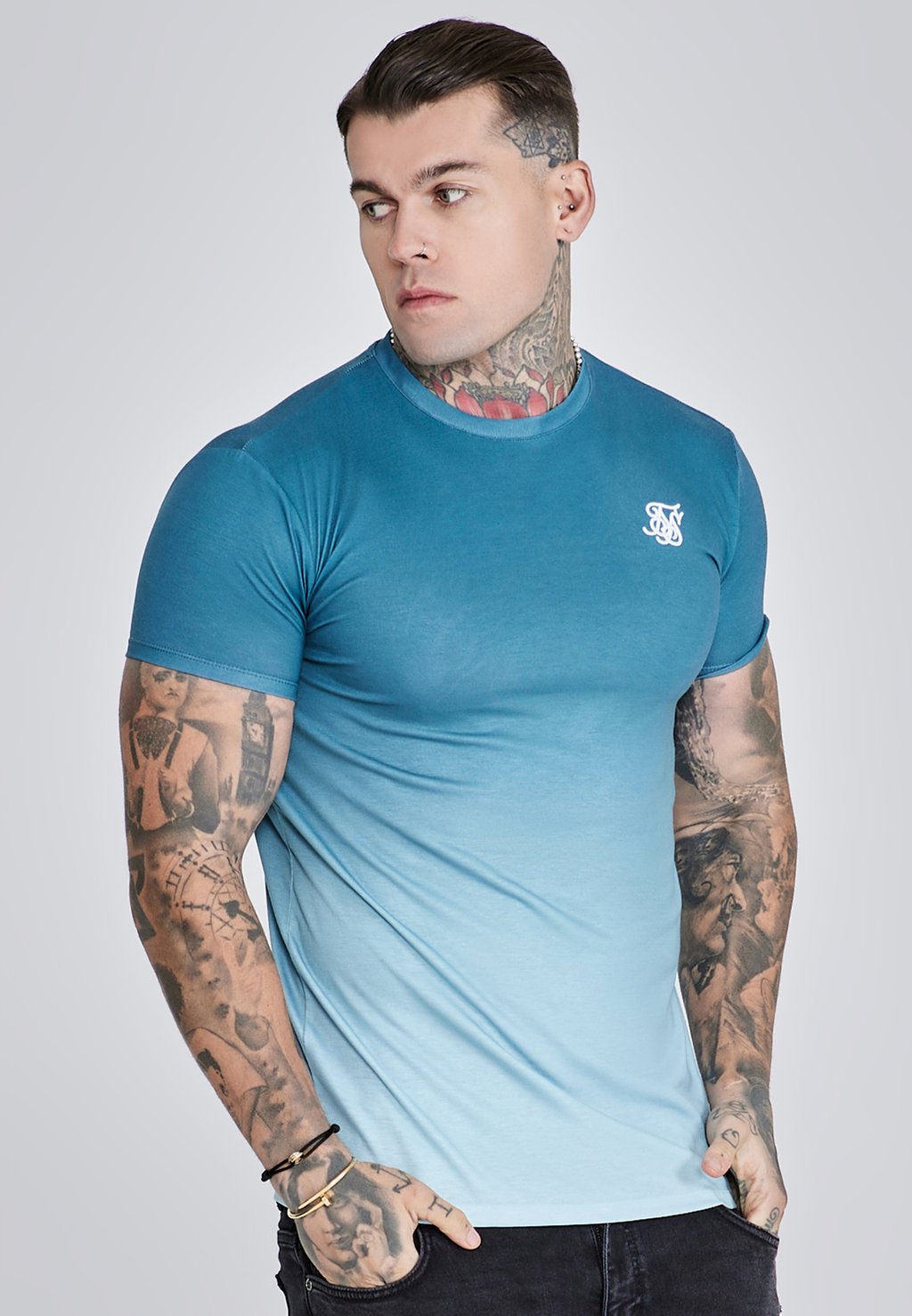 

Футболка с принтом FADE SIKSILK, зеленый