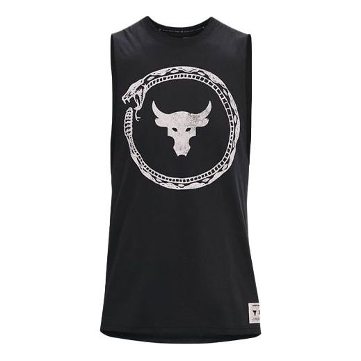 

Спортивный топ Under Armour Project Rock Same Game Tank Top 'Black White' 1361722-001, черный