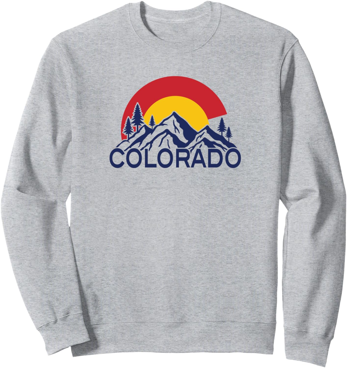 

Футболка с изображением флага штата Колорадо и скалистых гор, серая Vintage Mountain Designs Of Colorado