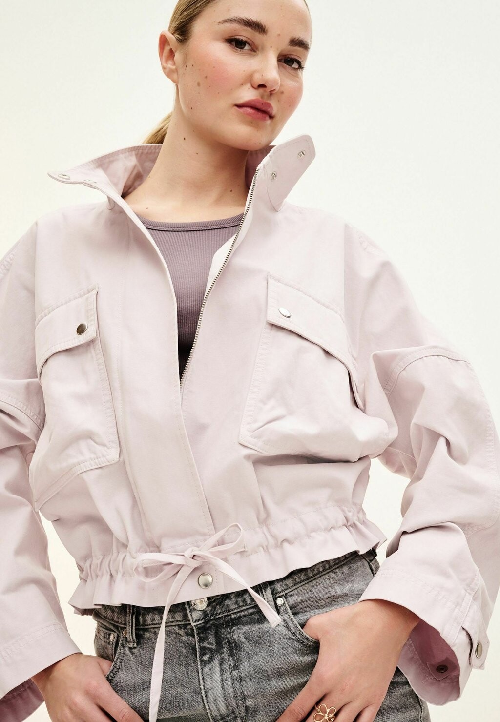 

Легкий жакет Funnel Neck Regular Fit Next, сиренево-фиолетовый