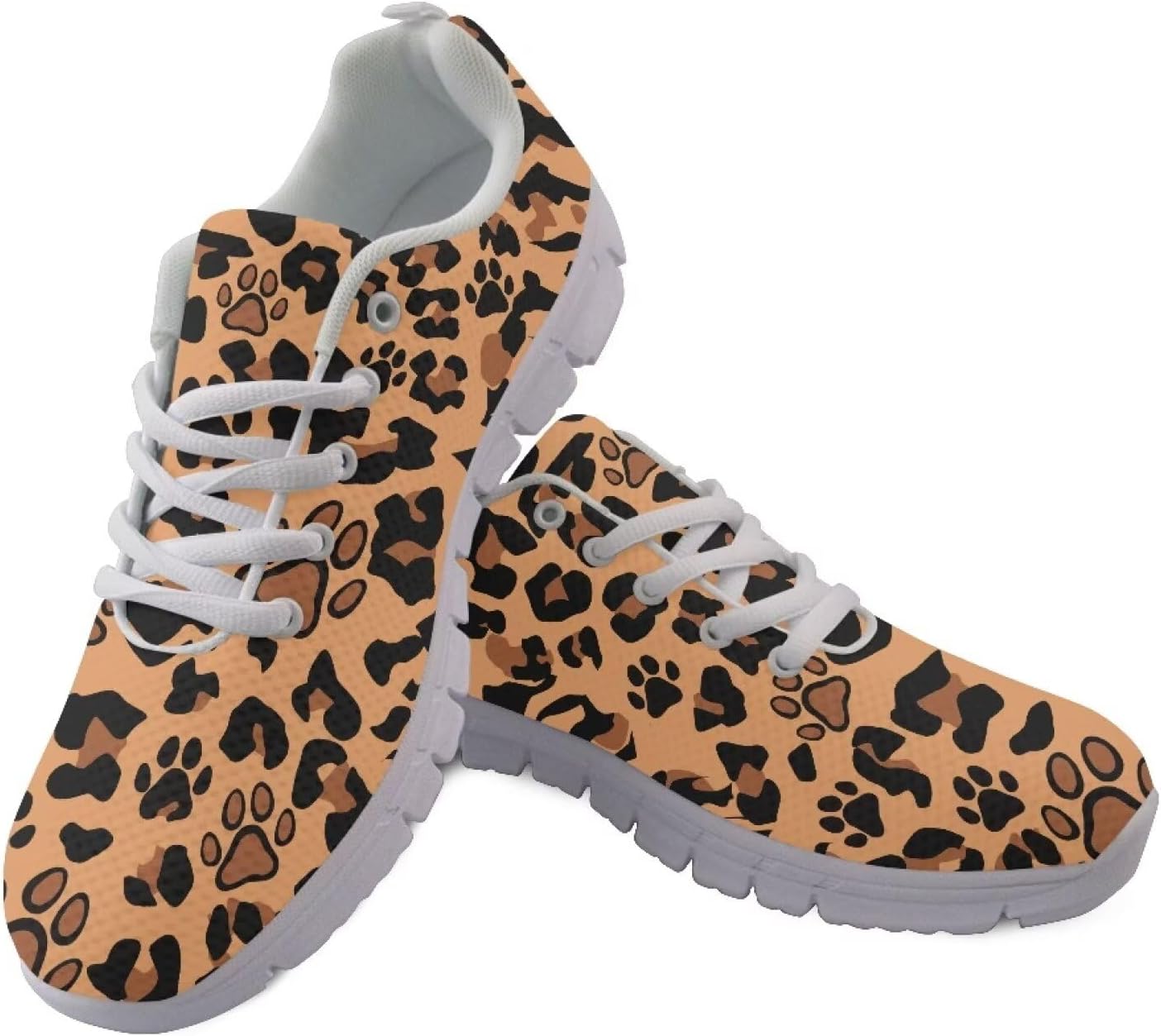 

Мужские легкие прогулочные кроссовки AmzPrint с белой подошвой и анималистическим принтом