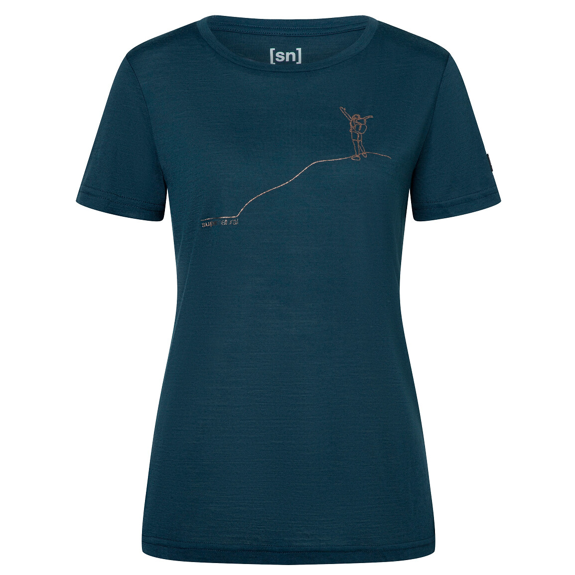 

Рубашка из мериноса Super.Natural Gipfelglück Tee, цвет Blueberry/Copper