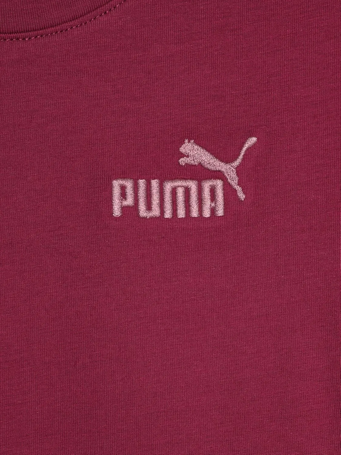 Футболка детская с логотипом PUMA, ягодный — фото 3