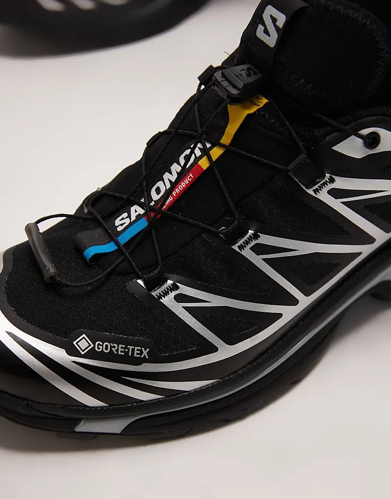 Кроссовки Salomon XT-6 GTX унисекс черного цвета — фото 4