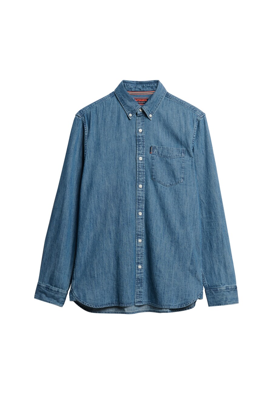 

Рубашка на пуговицах классического кроя Superdry Essential, светло-синий