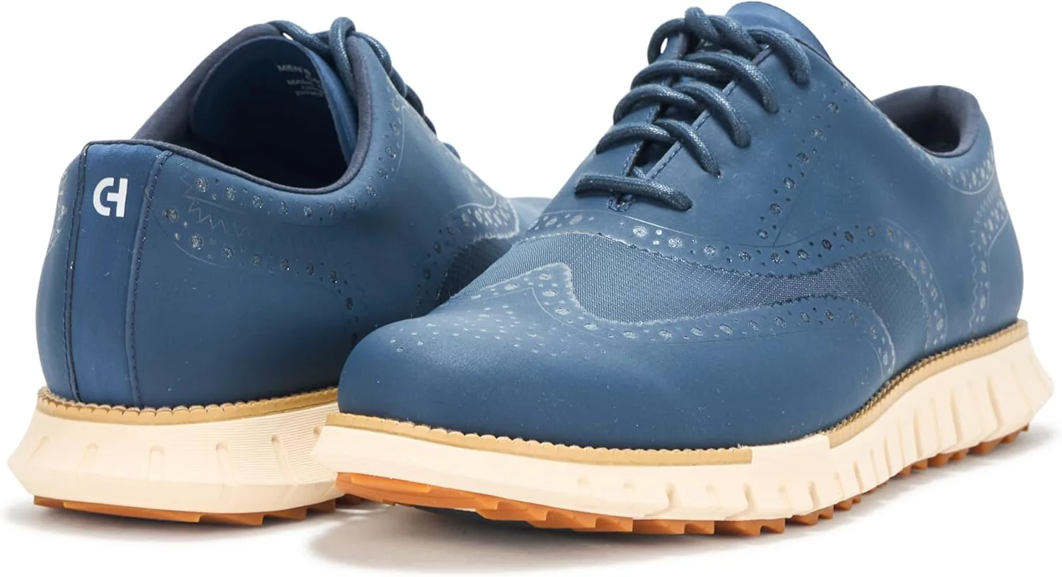 Мужские гольф-кроссовки Cole Haan Zerogrand Remastered No Sew Wingtip водонепроницаемые, слоновая кость — фото 3