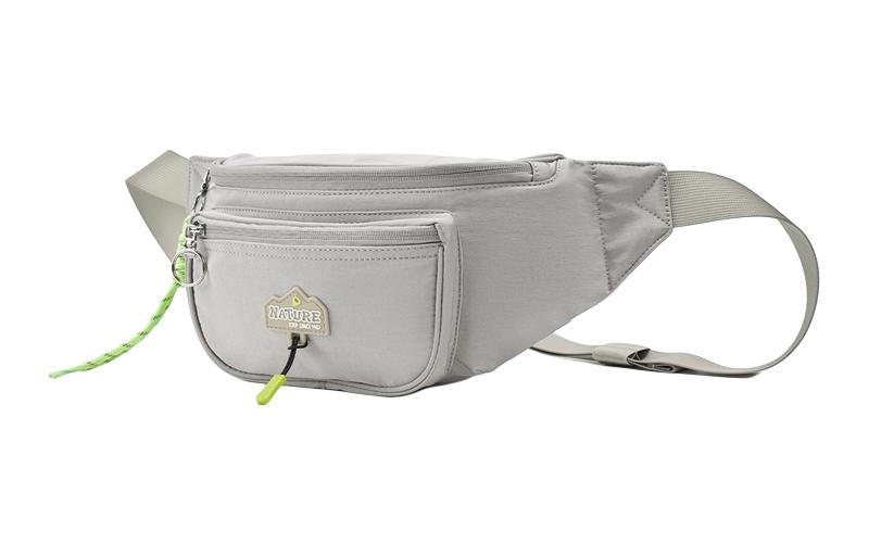 

XTEP Тканевый поясной рюкзак унисекс черный серый серо-голубой, Gray