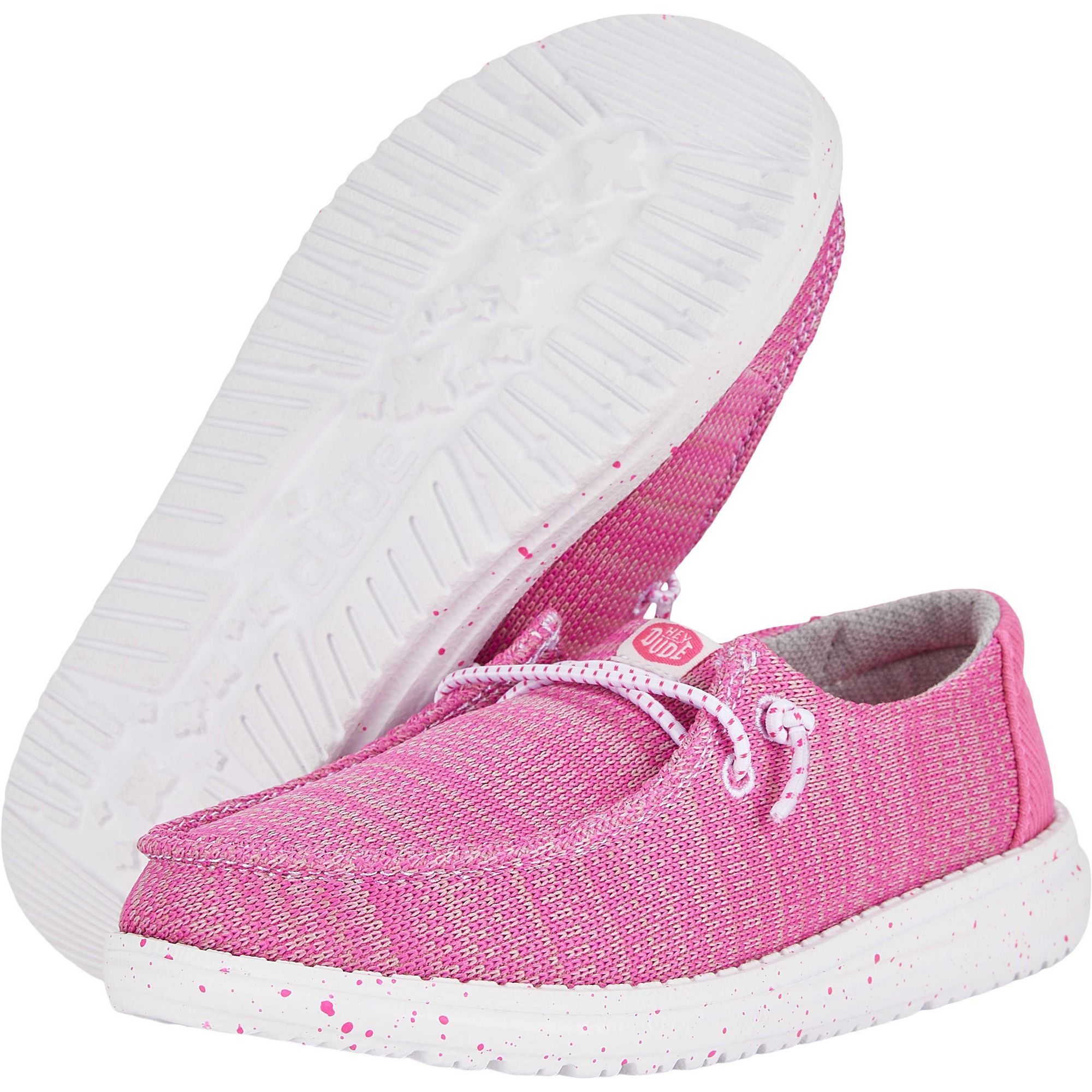 Детские спортивные повседневные кроссовки Wendy Youth Sport Mesh (для девочек младшего и старшего возраста) Hey Dude, Bright Pink — фото 2