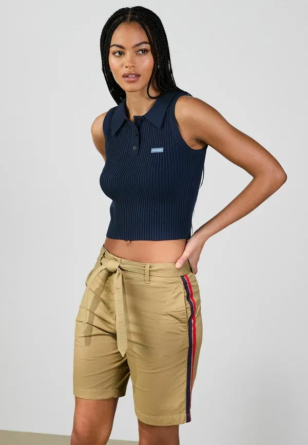 Шорты Regular fit chino short with side stripes, Next, цвет загар коричневый — фото 3