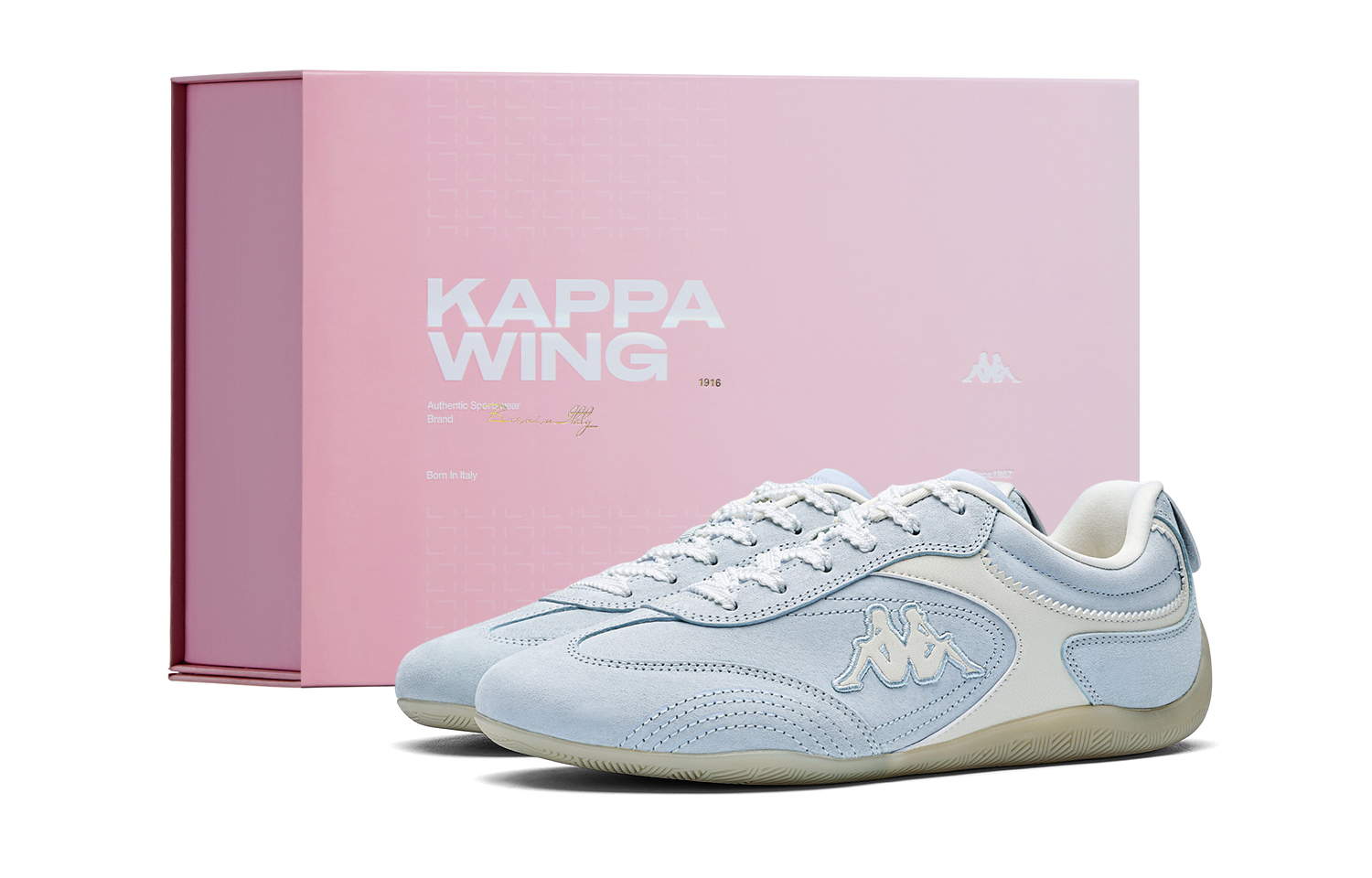 

Kappa Скользоустойчивые износостойкие низкие скейтерские кроссовки Unisex Blue White - Blue White Box, цвет Blue White Box