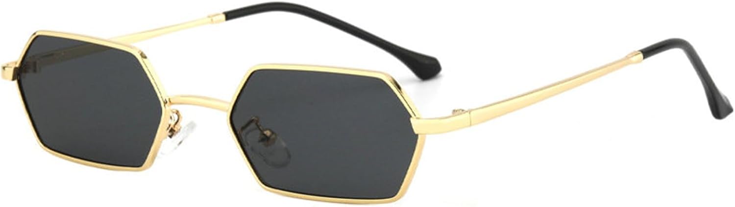 

Хелена Ретро Маленькие шестиугольные металлические солнцезащитные очки для женщин, модные сине-розовые линзы, защита от УФ-излучения UV400, мужские солнцезащитные очки в стиле панк helena, C2