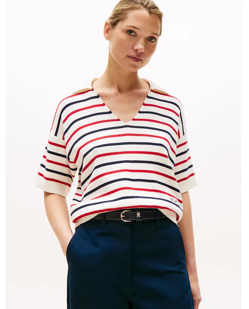

Женская рубашка поло с коротким рукавом Tommy Hilfiger, белый