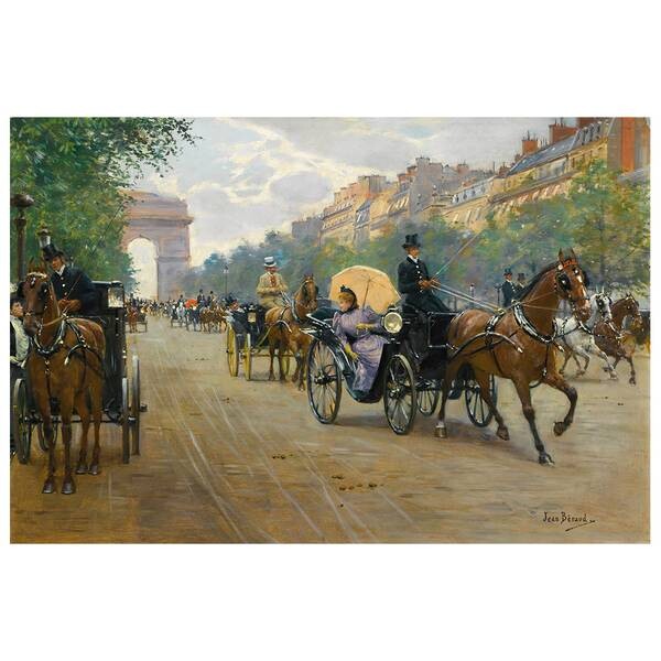 

Фреска LegendArte Szene auf den Champs-Élysées, многоцветный