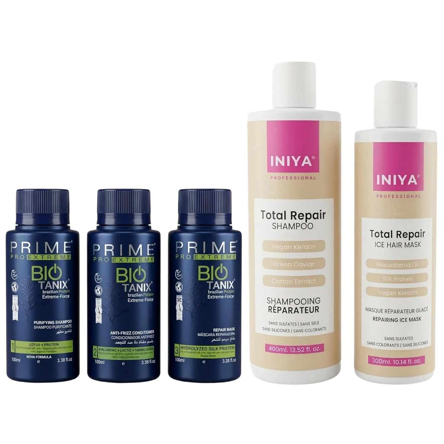 Набор для выпрямления волос «PRO Extreme Organic Tanix Kit» 3 x 100 мл от Prime Iniya