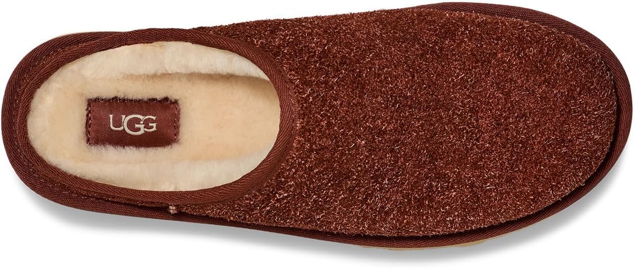 Мужские тапочки UGG Classic Slip-On из пушистого замша, красный — фото 2