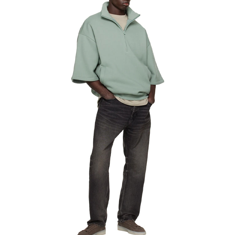 Толстовка Fear of God Essentials SS23 3/4 Half-Zip Sweatshirt 'Sycamore' 192BT224311F, синий — фото 3