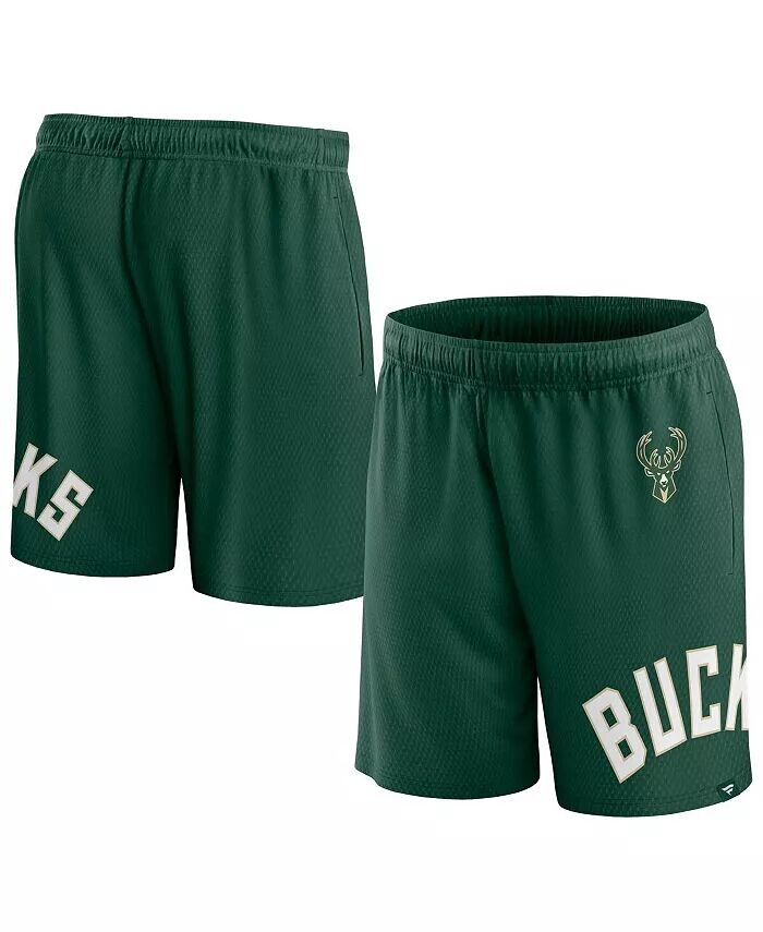 

Мужские шорты Hunter Green Milwaukee Bucks Free Throw Mesh Fanatics