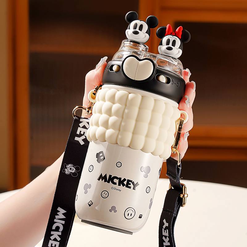 Детский термос Strawberry Bear Disney «Double Drink», 520 мл, Mickey Mouse + ершик, пакет — фото 3