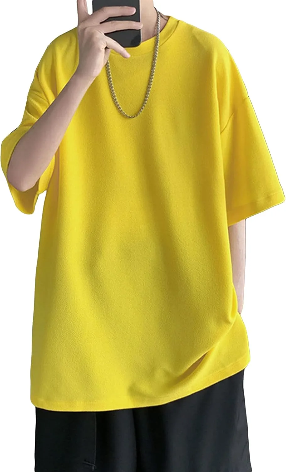 

Мужская футболка Oversized Hipster Loose Fit Heavyweight Maiyifu-GJ
