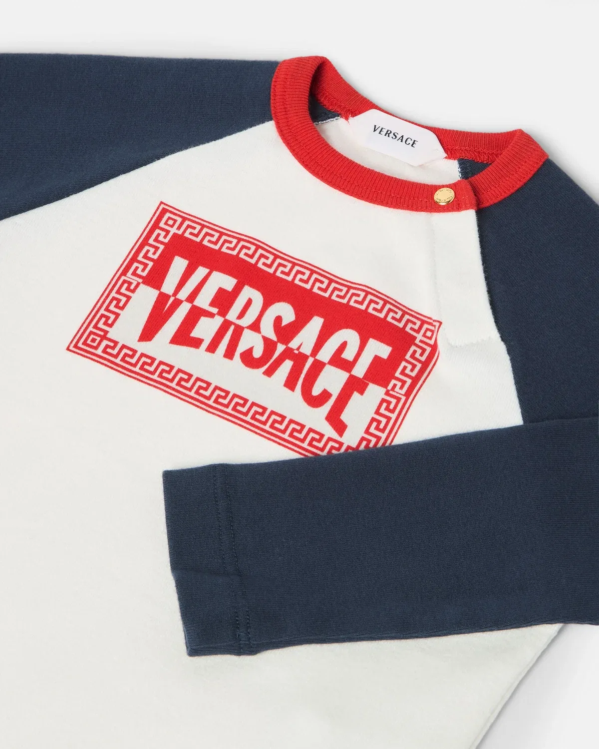 Детская футболка из хлопкового джерси с принтом Versace, белый — фото 4