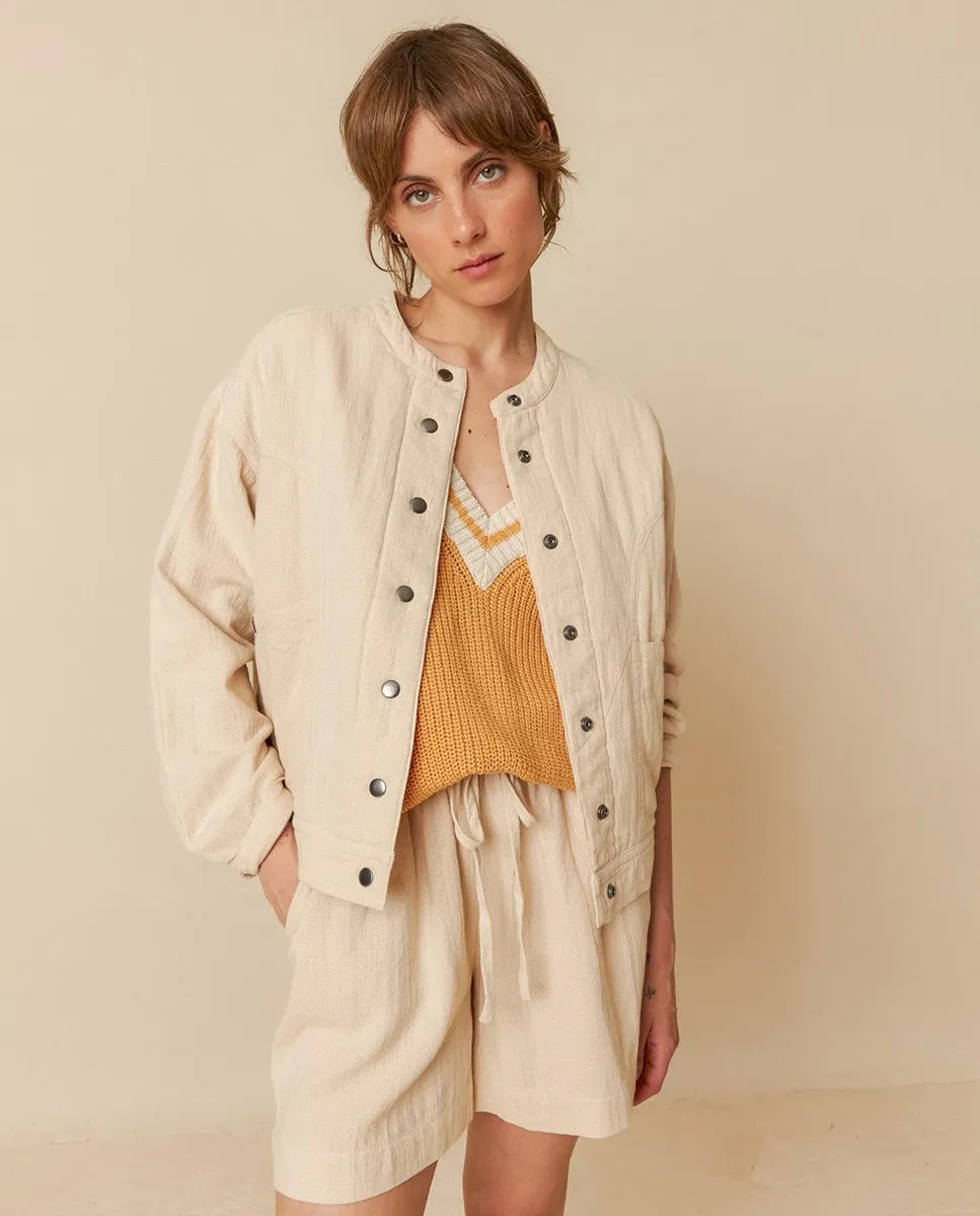 

Женская куртка с круглым вырезом и длинными рукавами Indi & Cold, цвет Crudo