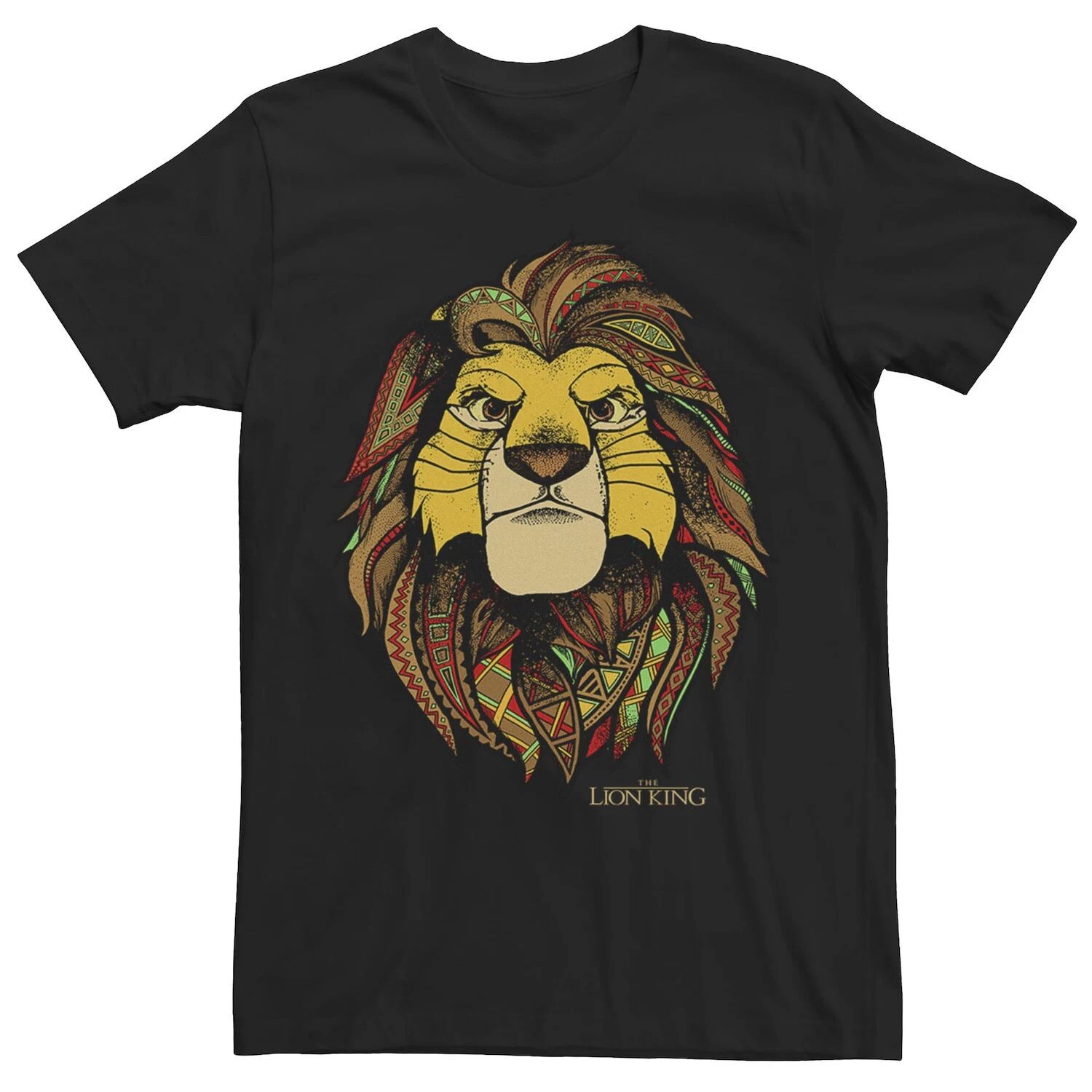 

Мужская красочная футболка Disney The Lion King с геометрическим рисунком Simba