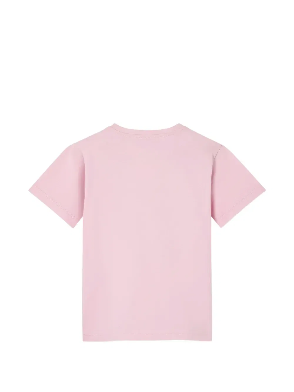 Футболка из хлопкового джерси с принтом и отделкой Versace Kids, розовый — фото 2