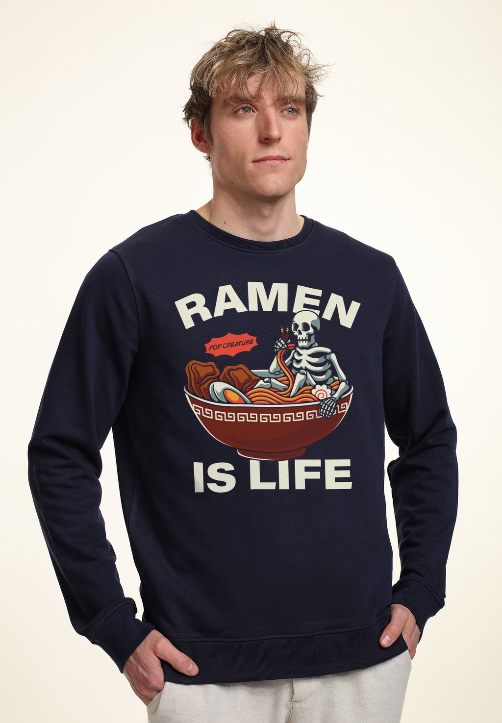 

Толстовка POP CREATURE RAMEN IS LIFE Henry Tiger, темно-синий