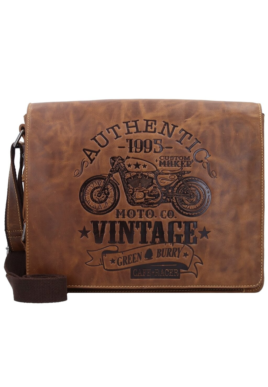 

Сумка через плечо VINTAGE CAFE-RACER MESSENGER Greenburry, цвет braun
