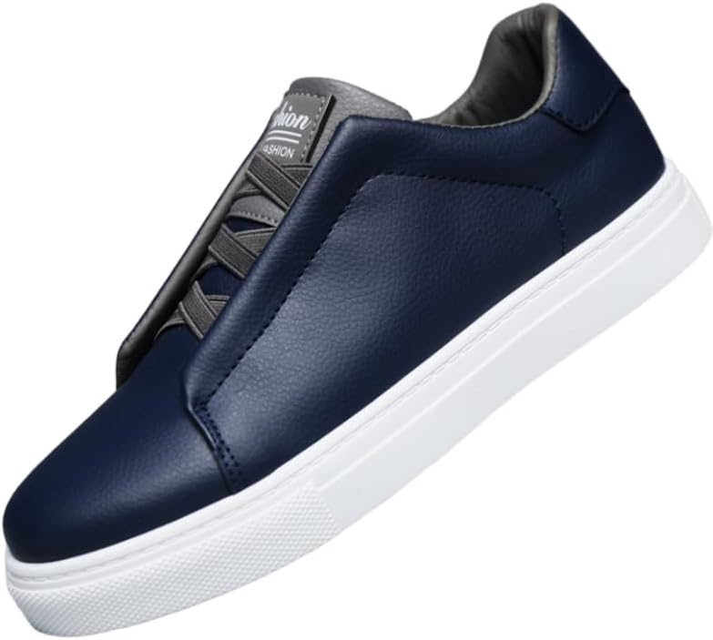 

Мужские кроссовки большого размера однотонные низкие - удобная обувь для спорта на улице Hoalox, синий