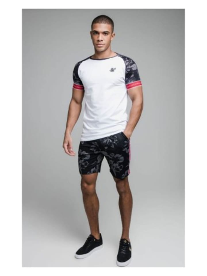 

Футболка SikSilk, белый/черный