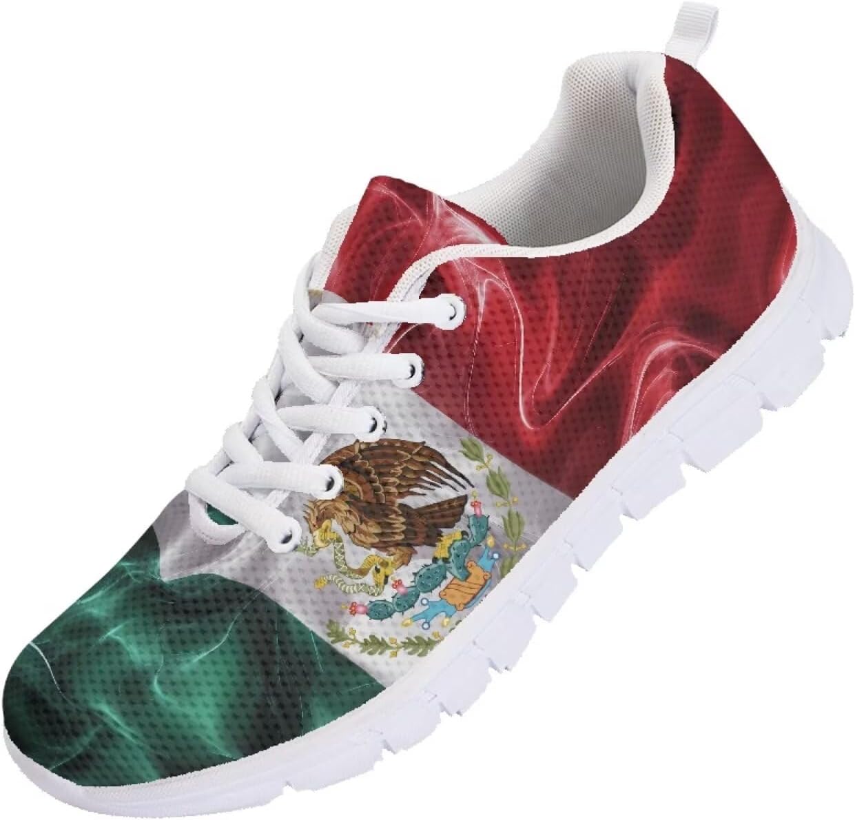 

Женские и мужские кроссовки для бега, модные кеды, легкие спортивные кроссовки для фитнеса и тренировок, для тенниса, бега и походов Getelinseng, Mexican Flag Eagle