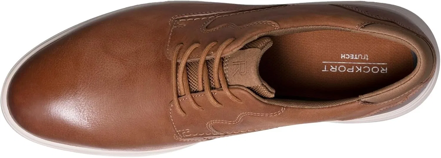 Кроссовки Rockport Men's Noah Plain Toe Oxford, Caramel Leather — фото 4