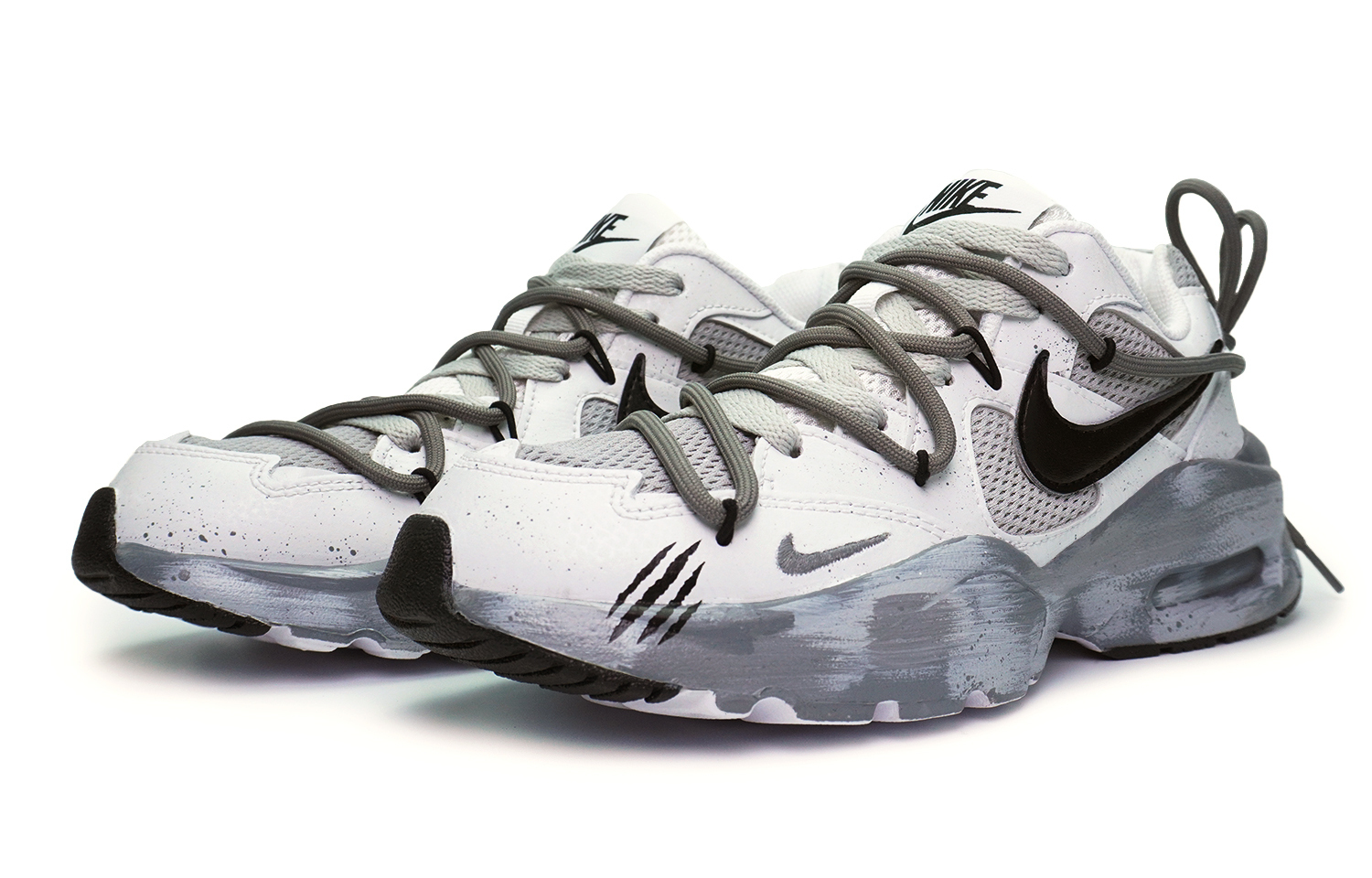 Nike Женские кроссовки Air Max Fusion противоскользящие низкие серые, цвет Gray — фото 4