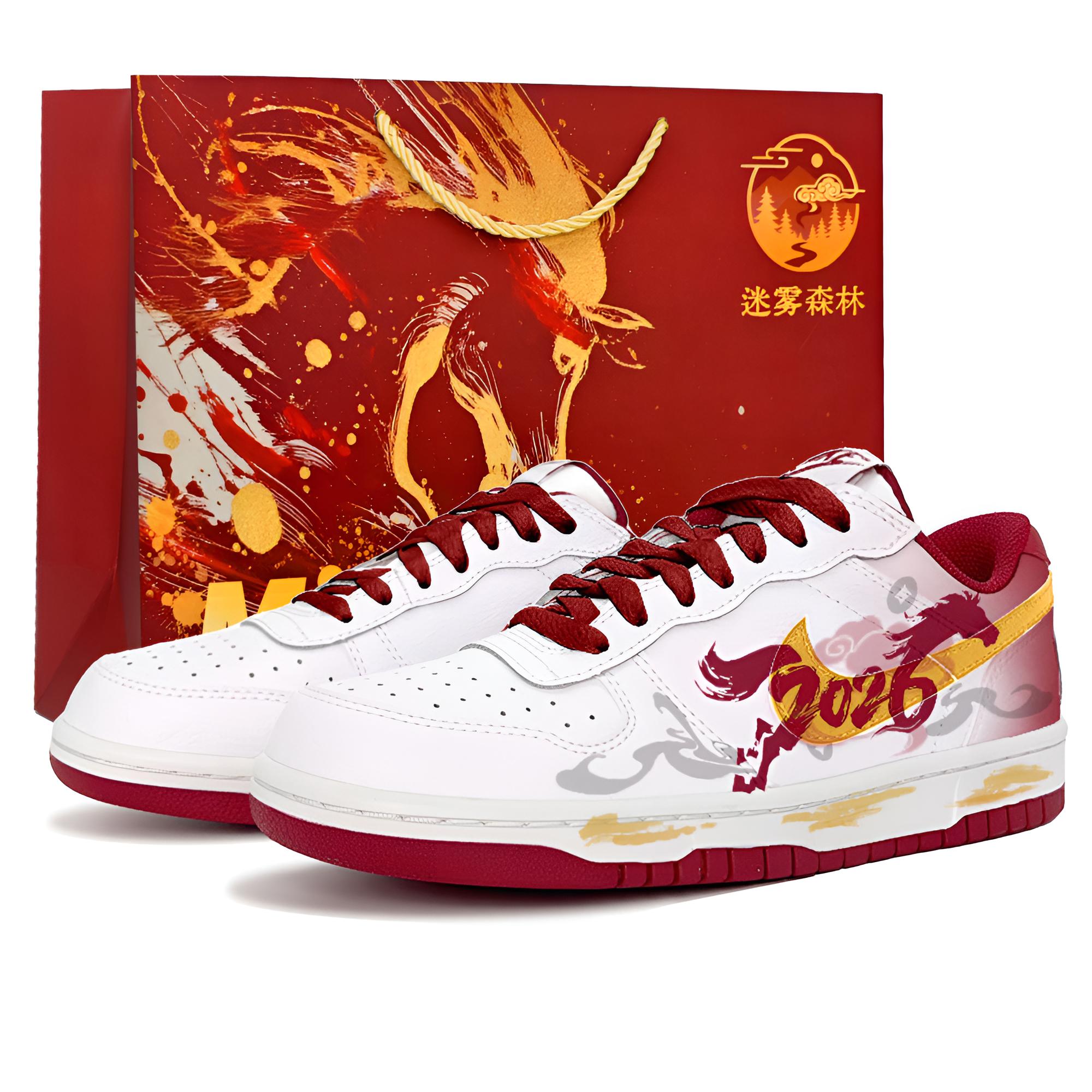 

Big Mist Forest, Horse Stepping On Auspicious Clouds, Horse Year Limited Shopping Bag низкие кеды для скейтбординга Nike, new year красный