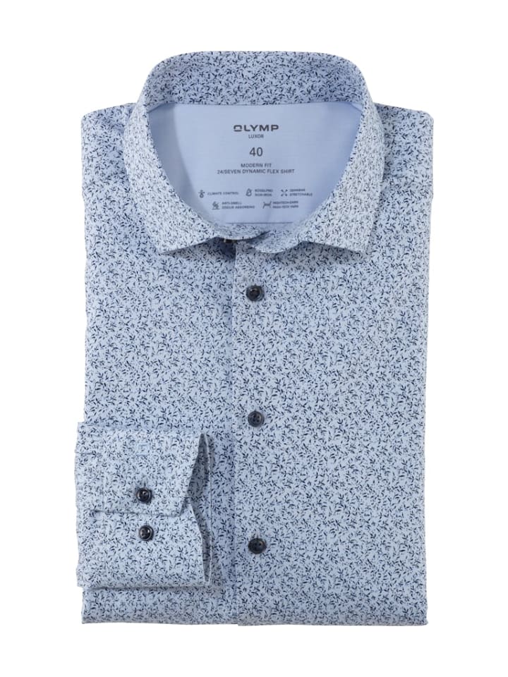 

Рубашка OLYMP modern fit flex shirt, синий