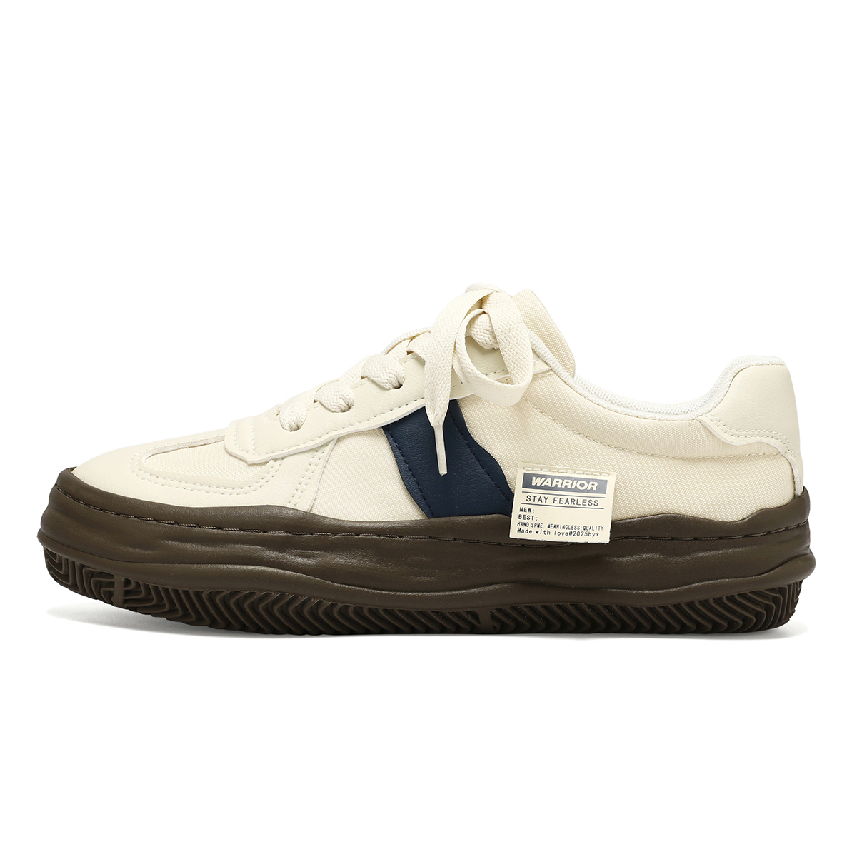 

WARRIOR Износостойкие, легкие и дышащие скейтерские кроссовки мужские - бежевый темно-синий, цвет Beige Dark Blue