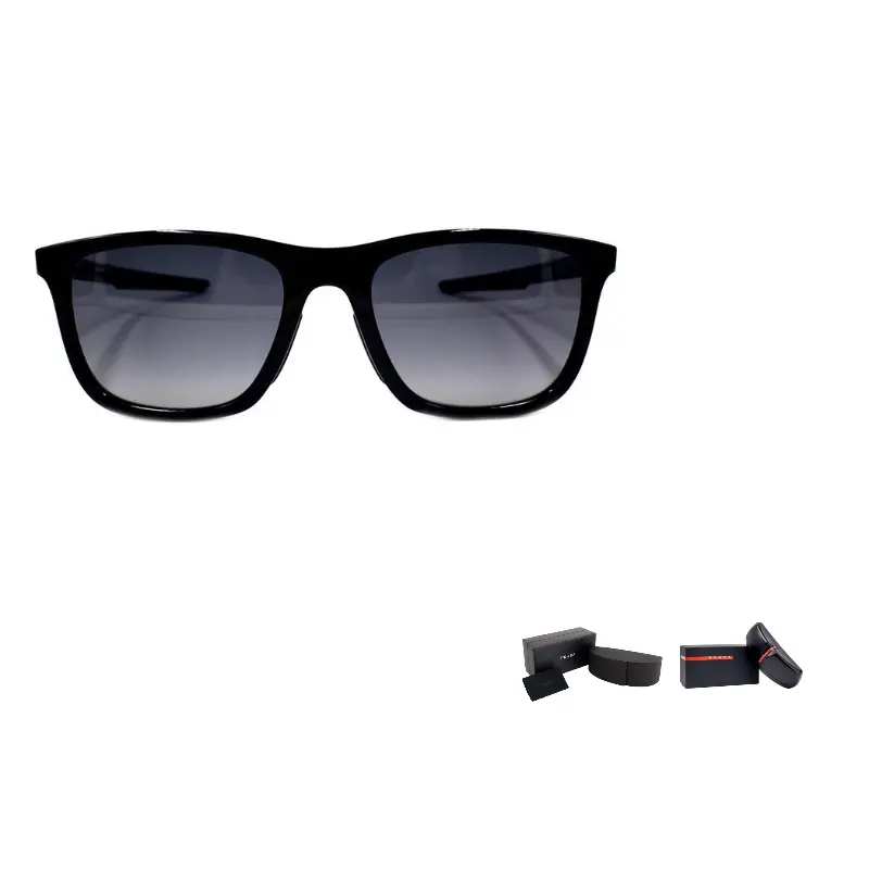 

PRADA Квадратные солнцезащитные очки мужские черные с поляризацией, Black/Polarized