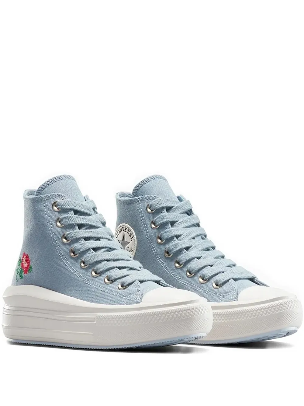 

Кроссовки Run Star Motion с вышивкой на платформе Converse, синий